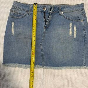 Classic Light Blue Denim Mini Skirt